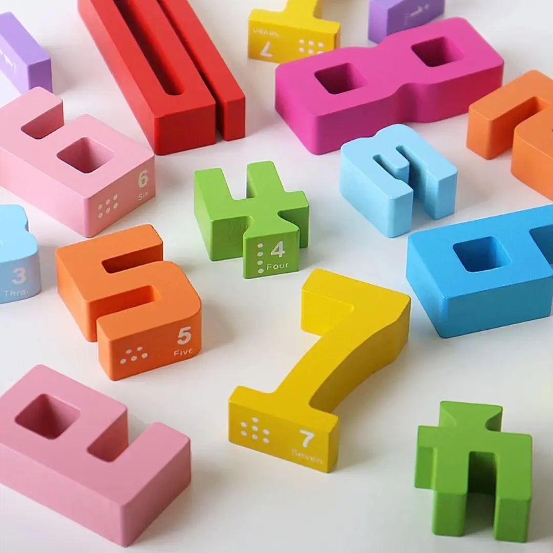 Gioco di apprendimento matematico in legno Montessori
