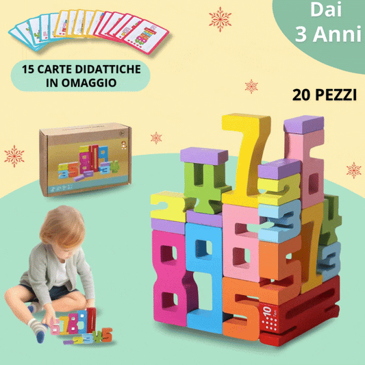 Gioco di apprendimento matematico in legno Montessori