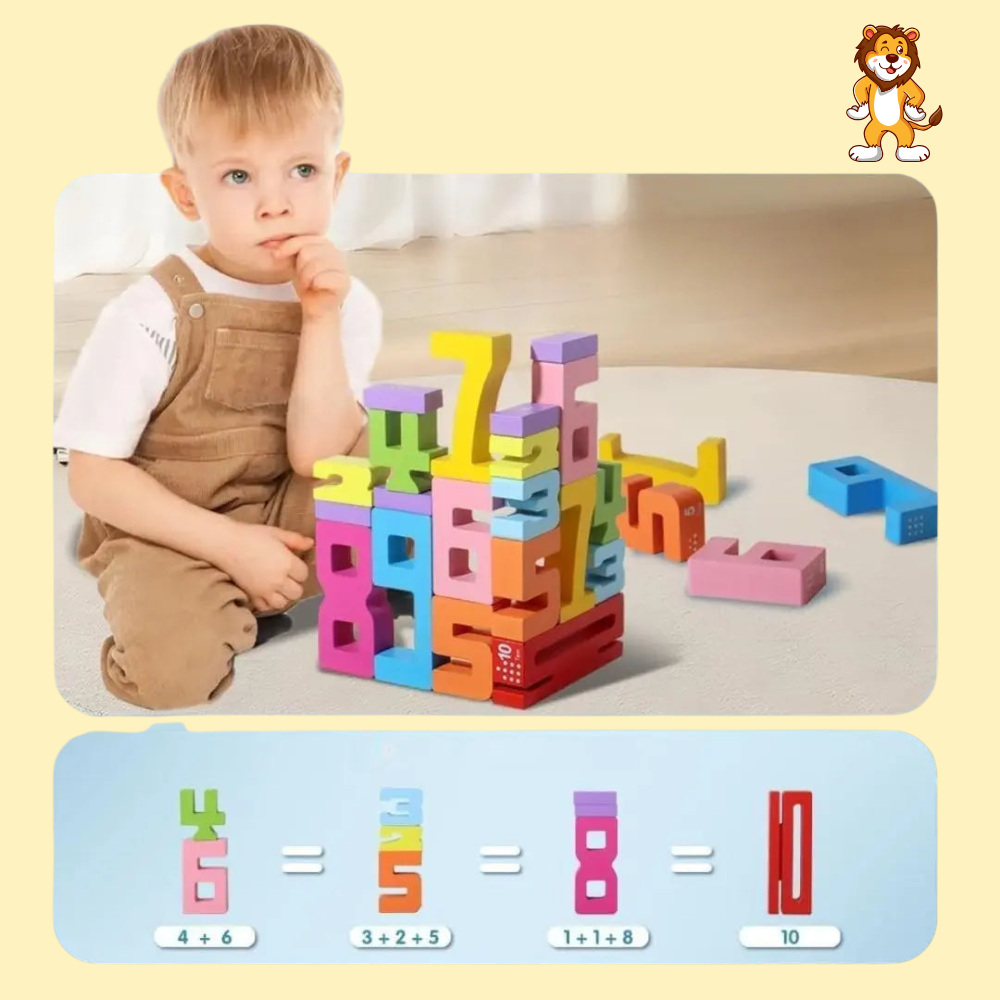Gioco di apprendimento matematico in legno Montessori