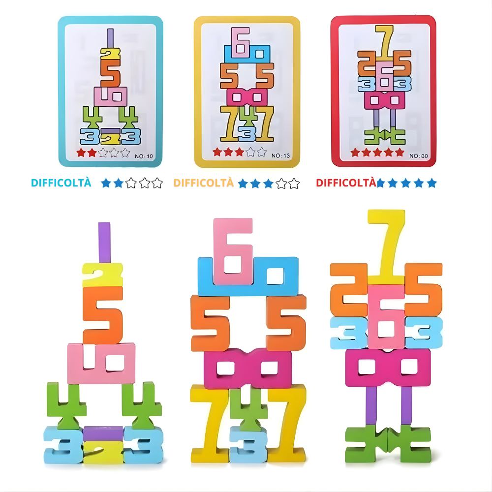 Gioco di apprendimento matematico in legno Montessori