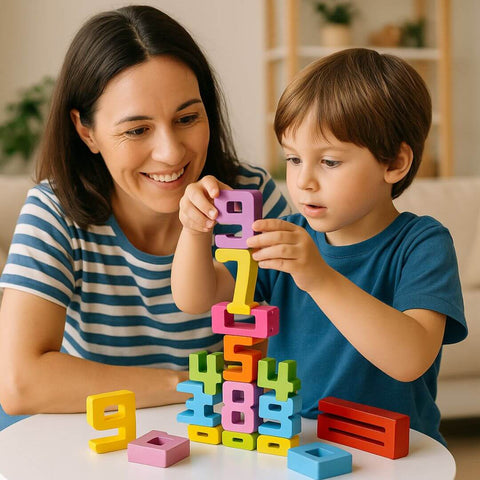 Gioco di apprendimento matematico in legno Montessori